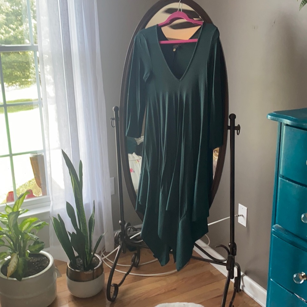 Funky teal dress